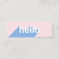 Modern pastel pink blue trendy hello typography