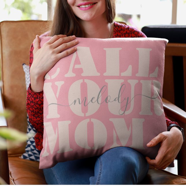 Modern pastel pink dormroom decor throw pillow (Creator Uploaded)