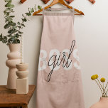 Modern Pastel Pink Girl Boss Phrase Apron<br><div class="desc">Modern Pastel Pink Girl Boss Phrase</div>