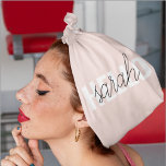 Modern Pastel Pink Hello And You Name Bandana<br><div class="desc">Modern Pastel Pink Hello And You Name</div>