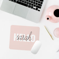Modern Pastel Pink Hello And You Name