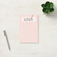 Modern Pastel Pink Hello And You Name