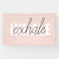 Modern Pastel Pink Inhale Exhale Quote