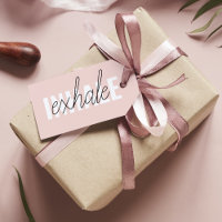 Modern Pastel Pink Inhale Exhale Quote