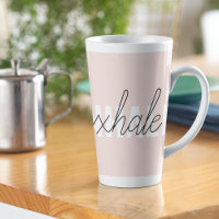 Modern Pastel Pink Inhale Exhale Quote
