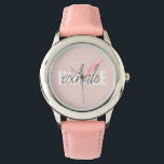 Modern Pastel Pink Inhale Exhale Quote Watch<br><div class="desc">Modern Pastel Pink Inhale Exhale Quote</div>