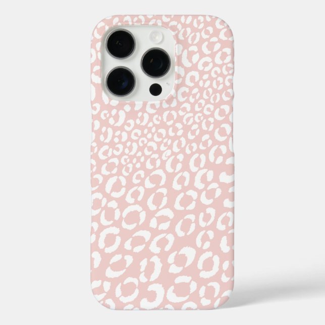 Modern Pastel Pink Leopard Animal Print Pattern Case-Mate iPhone Case (Back)