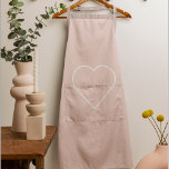 Modern Pastel Pink & Minimalist Heart Lovely Gift Apron<br><div class="desc">Modern Pastel Pink & Minimalist Heart Lovely Gift</div>