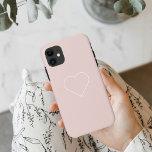 Modern Pastel Pink & Minimalist Heart Lovely Gift iPhone 11 Case<br><div class="desc">Modern Pastel Pink & Minimalist Heart Lovely Gift</div>