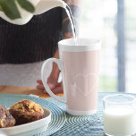 Modern Pastel Pink & Minimalist Heart Lovely Gift Latte Mug<br><div class="desc">Modern Pastel Pink & Minimalist Heart Lovely Gift</div>