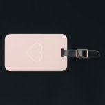 Modern Pastel Pink & Minimalist Heart Lovely Gift Luggage Tag<br><div class="desc">Modern Pastel Pink & Minimalist Heart Lovely Gift</div>