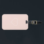 Modern Pastel Pink & Minimalist Heart Lovely Gift Luggage Tag<br><div class="desc">Modern Pastel Pink & Minimalist Heart Lovely Gift</div>