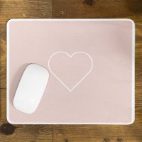 Modern Pastel Pink & Minimalist Heart Lovely Gift