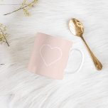 Modern Pastel Pink & Minimalist Heart Lovely Gift Mug<br><div class="desc">Modern Pastel Pink & Minimalist Heart Lovely Gift</div>