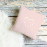 Modern Pastel Pink & Minimalist Heart Lovely Gift Outdoor Pillow<br><div class="desc">Modern Pastel Pink & Minimalist Heart Lovely Gift</div>