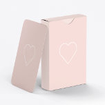 Modern Pastel Pink & Minimalist Heart Lovely Gift Playing Cards<br><div class="desc">Modern Pastel Pink & Minimalist Heart Lovely Gift</div>