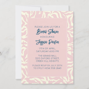 Modern Pastel Pink Pretty Bridal Shower Invitation