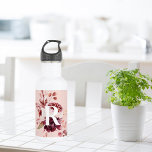 Modern Pastel Pink & Red Floral With Initial 532 Ml Water Bottle<br><div class="desc">The Modern Pastel Pink & Red Floral With Initial design is a visually stunning and sophisticated combination of soft pastel pink hues and vibrant red tones. At the centre of the design is a customizable initial, adding a personal touch to the overall aesthetic. The initial is bold and prominent, standing...</div>