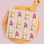 Modern Pastel Pink & Red Lipstick Pattern Girly Kitchen Towel<br><div class="desc">Modern Pastel Pink & Red Lipstick Pattern Girly</div>