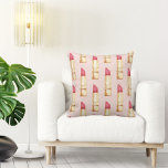 Modern Pastel Pink & Red Lipstick Pattern Girly Throw Pillow<br><div class="desc">Modern Pastel Pink & Red Lipstick Pattern Girly</div>