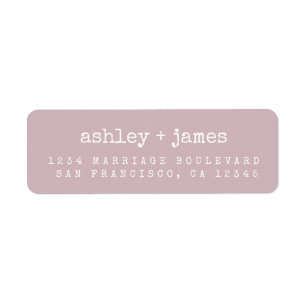Modern Pastel Purple Mariage Adresse de retour Lab