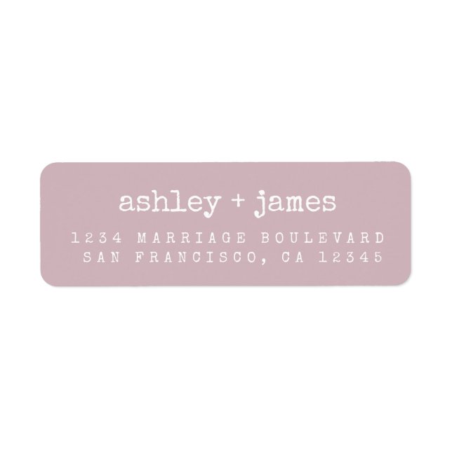 Modern Pastel Purple Mariage Adresse de retour Lab (Devant)
