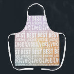 Modern pastel rainbow best teacher typography gift apron<br><div class="desc">Modern pastel rainbow  best teacher typography gift. Available in a selection of colours.</div>