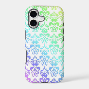 Modern pastel rainbow damask