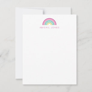Modern Pastel Rainbow Personalized Kids Card