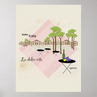 Modern Pastel Roman Holiday Poster