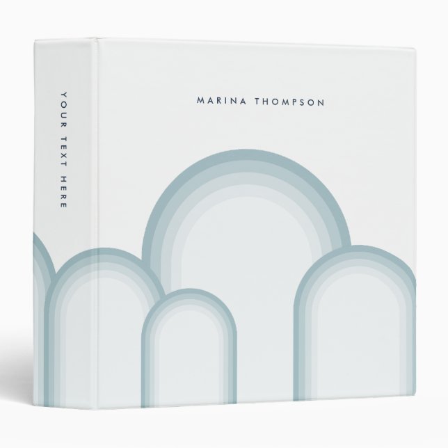 Modern Pastel Sage Green Retro Vintage Binder (Front/Spine)