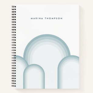 Modern Pastel Sage Green Retro Vintage Notebook