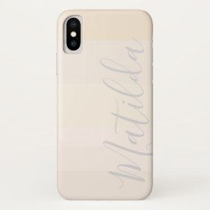 Modern Pastel Skin  Ombre Stripe Personalised Name Case-Mate iPhone Case