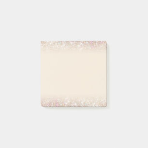 Modern Pastel Sparkling Gold Silver Ombre Square Post-it Notes