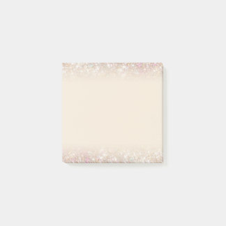 Modern Pastel Sparkling Gold Silver Ombre Square Post-it Notes