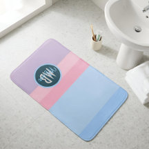 Modern Pastel Stripe Pink & Blue Personalized