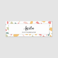 Modern pastel terrazzo pattern