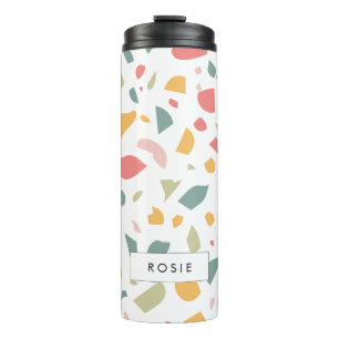 Modern pastel terrazzo pattern thermal tumbler