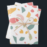 Modern pastel terrazzo pattern wrapping paper sheet<br><div class="desc">Pastel terrazzo modern design. Fully customizable: you can change the pattern colours if you like.</div>