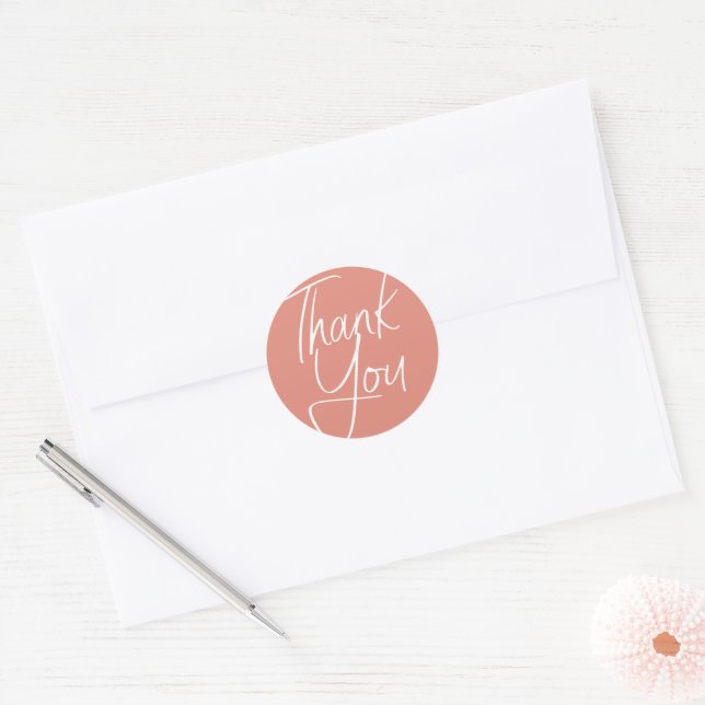 Modern Pastel Thank You Sticker (Envelope)