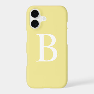 Modern Pastel Yellow Bold Typography Monogram