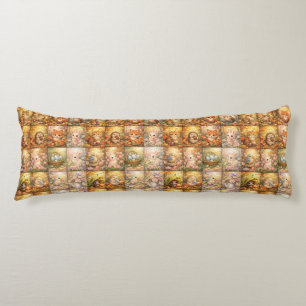 Modern Patchwork Pattern Collage Body Pillow