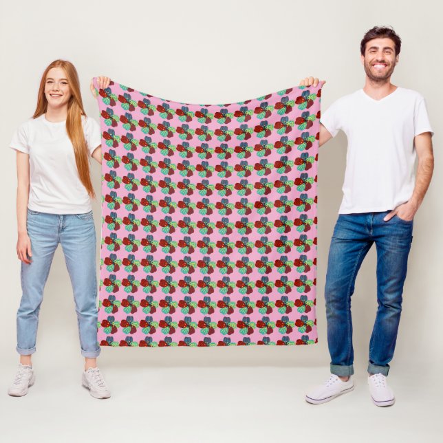 Modern Patchwork Pattern Fleece Blanket (In Situ)