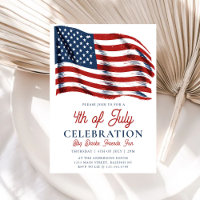 Modern Patriotic American Flag 4th of July Party I