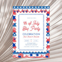 Modern Patriotic American Flag 4th of July Party I