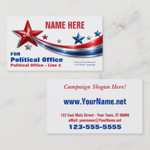 Modern Patriotic Political Campaign Card