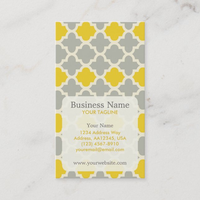 Modern Pattern Appointment Business Card (Front)