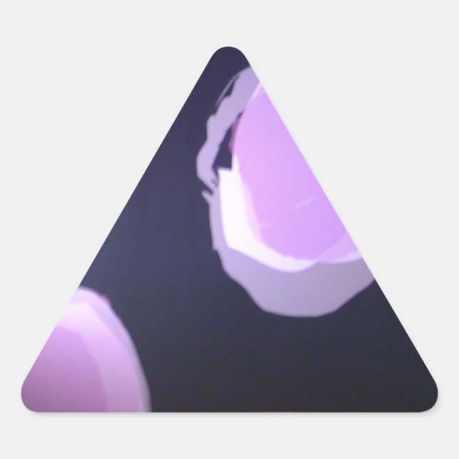 Modern Pattern: Colourful Polka Dot Pattern Triangle Sticker (Front)