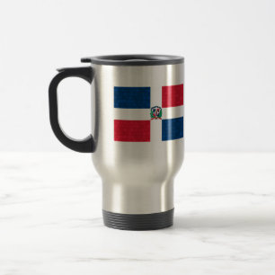 Modern Pattern Dominican Flag Travel Mug