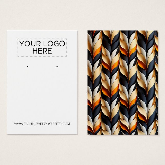 Modern Pattern Earring Display Card (Front & Back)